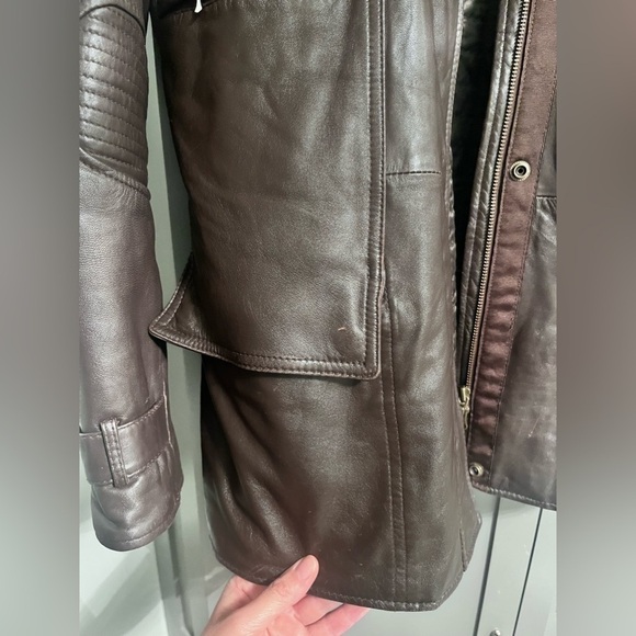 Danier Leather and Rabbit Fur Coat - Picture 3 of 9